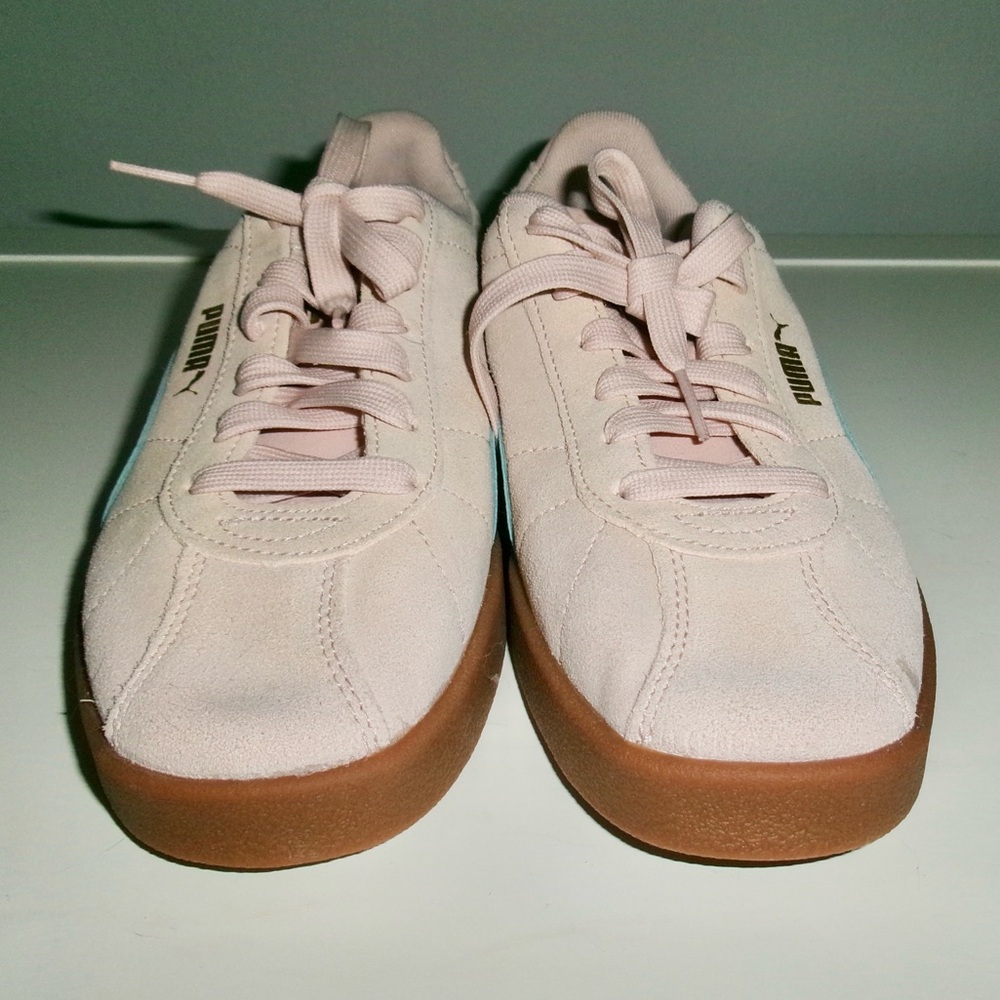 Women’s Puma Super Liga OG Retro Sneakers Size US 7.5. Pink/Teal/Blue - Picture 3 of 7